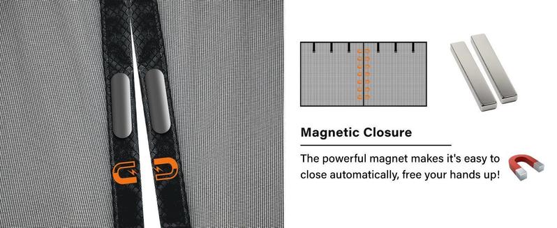 Garage Screen Door - Magnetic Closure, Reinforced Fiberglass Mesh, Heavy Duty Weighted Bottom, Hands-Free Operation, Easy Assembly & Pass-Through garagescreendoor