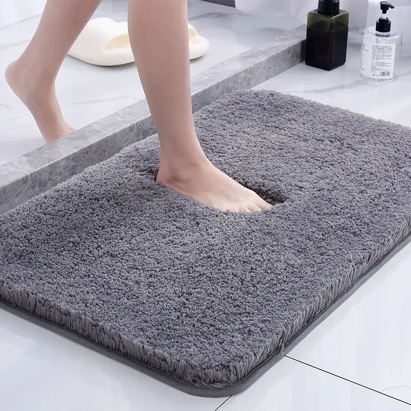 Thick Absorbent Bath Mat, Quick-Dry Home Bathroom Door Non-Slip Rug, Non Slip Shower Mat, Waterproof Floor Protector for Bedroom & Living Room