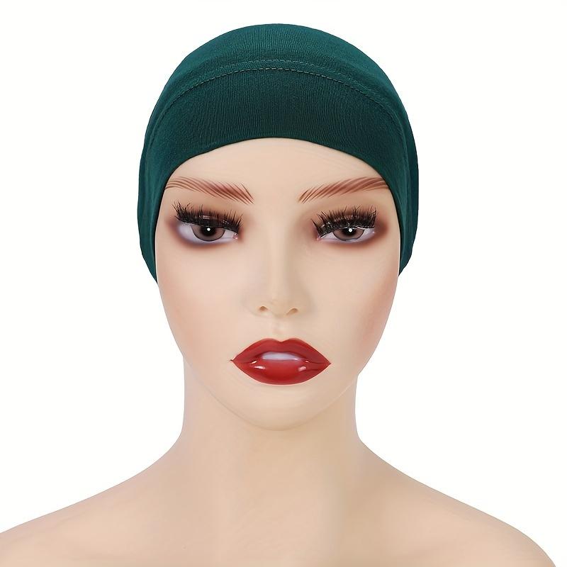 Women's Solid Anti-Slip Undercap Breathable Elastic Inner Hijab Cap for Ramadan Comfortable Fit