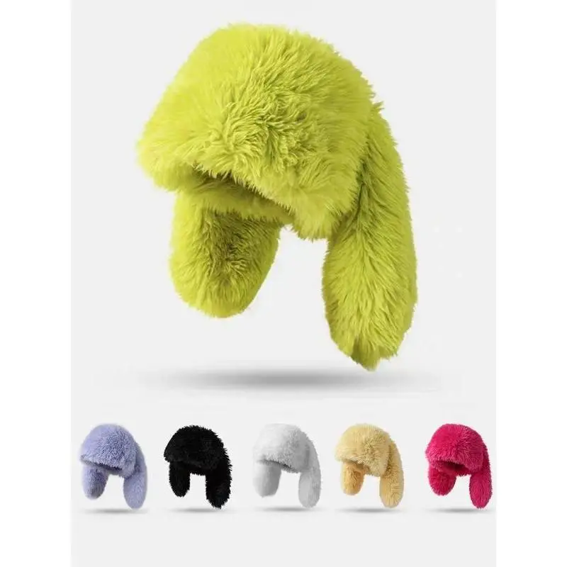 Chic Aesthetic Novelty Fisherman Hat - Long Unique Bunny Ear Motif with Secure Adjustable Fit and Thermal Coverage, Whimsical Animal Streetwear Accessory, Perfect for Fun Photoshoots, Costume Parties & Daily Fashion Styling