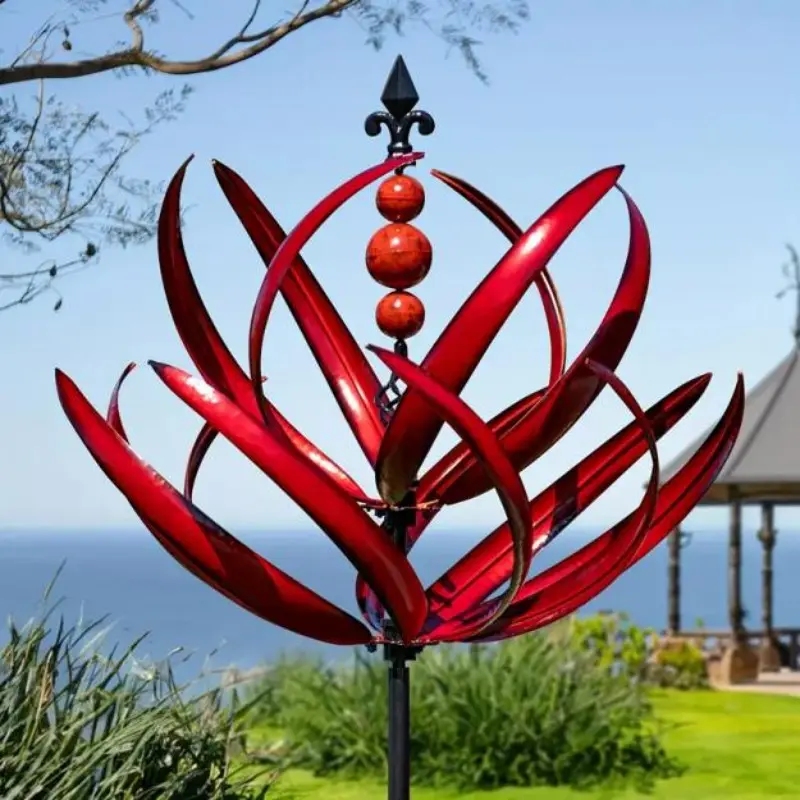 Metal Windmill Decor, Vibrant Creative Outdoor Garden Ornament, Rotating Wind Catcher, Perfect Gift for Kids, Harlow Wind Spinner Rotator, Decoration