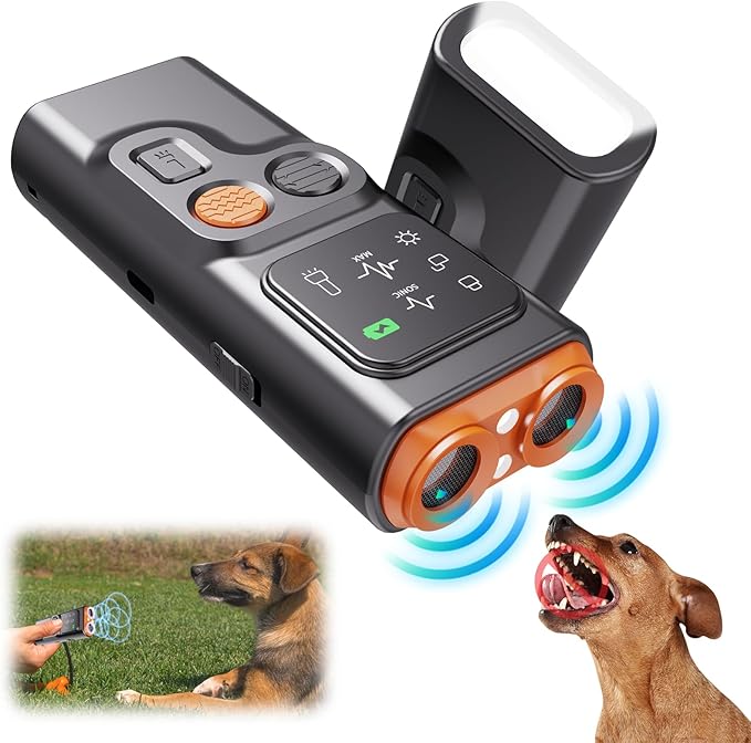 Anti-Barking Device for Dogs, High-Definition Display & LED Flashlight, Point at Dog to Stop Barking Instantly, Pet Training Tool