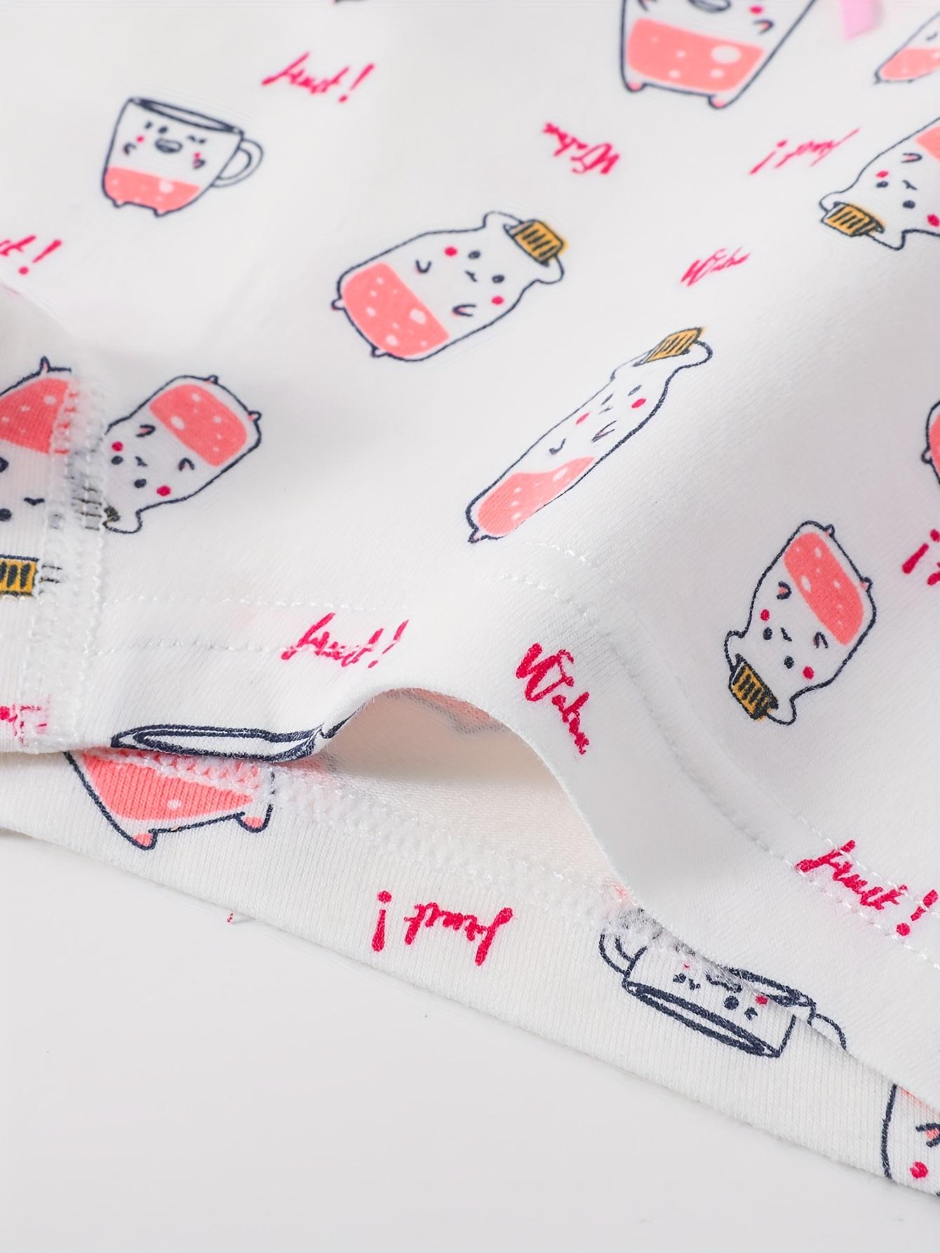 New12pcs Soft Cotton Boxer Shorts for Young Girls - Breathable, Comfortable, All-Season Underwear with Cute Cartoon Prints, Breathable Clothing |                 Playful Print Design |    Gifts  Gifts             Stretchable Fabric