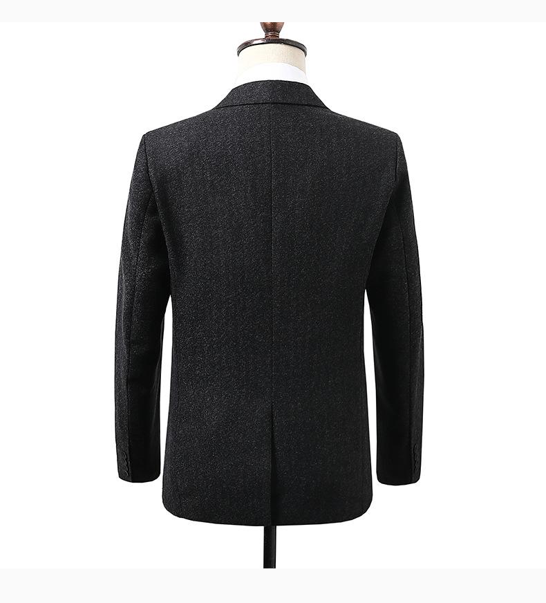 Men's All-Season Slim Fit Casual Suit  One-Button Notch Lapel Jacket with Pocket Detail & Center Vent