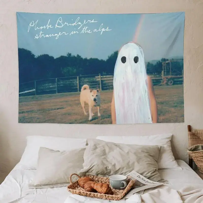 Album Cover Banner Posters Wall Art for Bedroom,Phoebe Music Poster Bridgers Tapestry, College Dorm, and Home Decor - Decorative Hanging Flag Poster Decoration Items Print