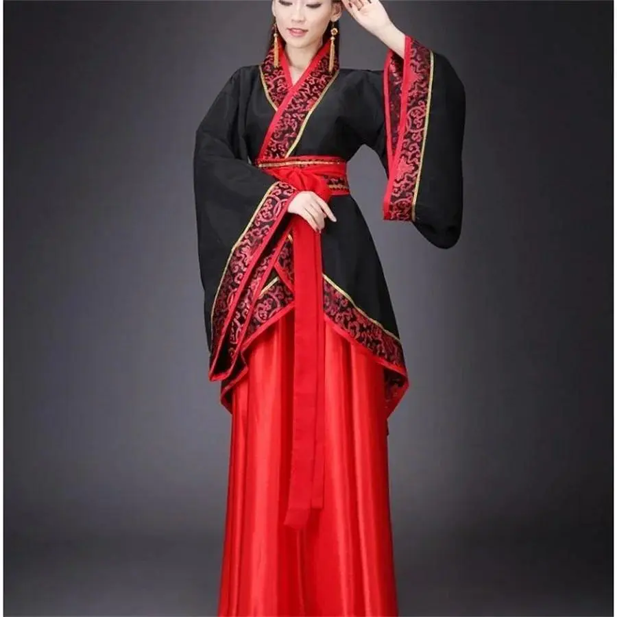 New Chinese Traditional Women Hanfu Dress Chinese Fairy Dress Red White Hanfu Clothing Tang Dynasty Chinese Ancient Costume