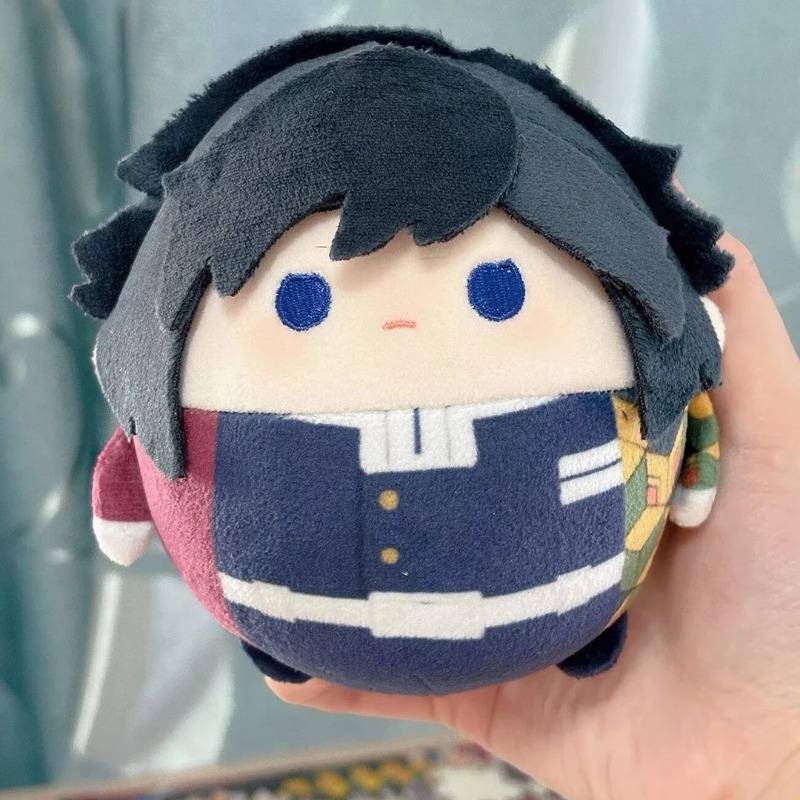 Demon Slayer Giyu Tomioka Round Plush Toy, Soft Anime Character Stuffed Doll, Cute Collectible Plushie Gift for Fans & Kids