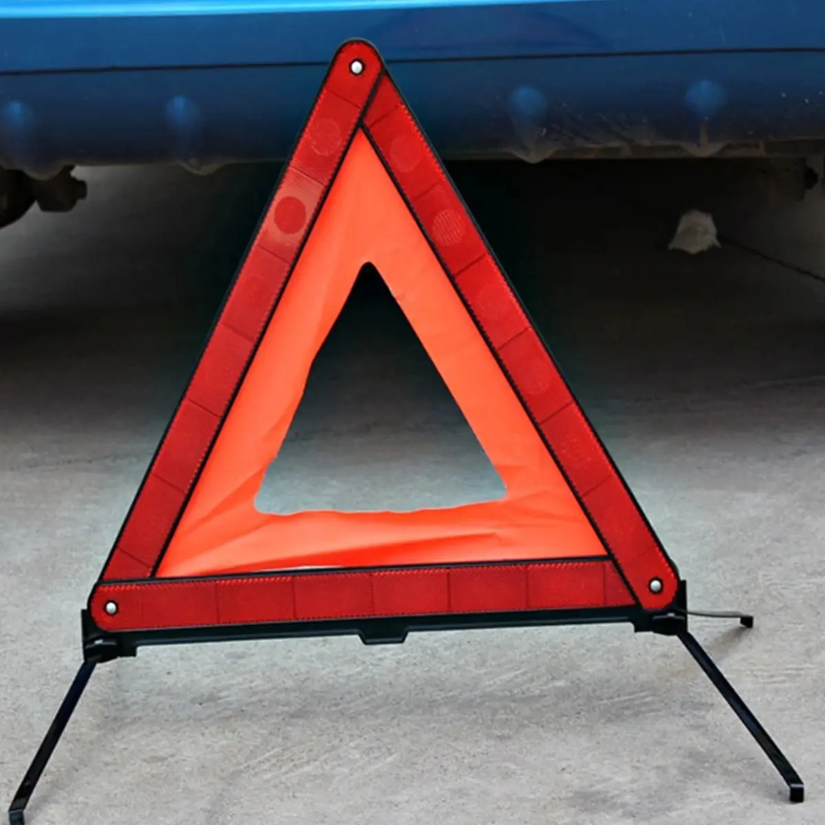 Foldable Traffic Safety Car Triangle Sign, Emergency Warning Reflector, Caution Sign, Plastic Metal Material, Easy-Store Design
