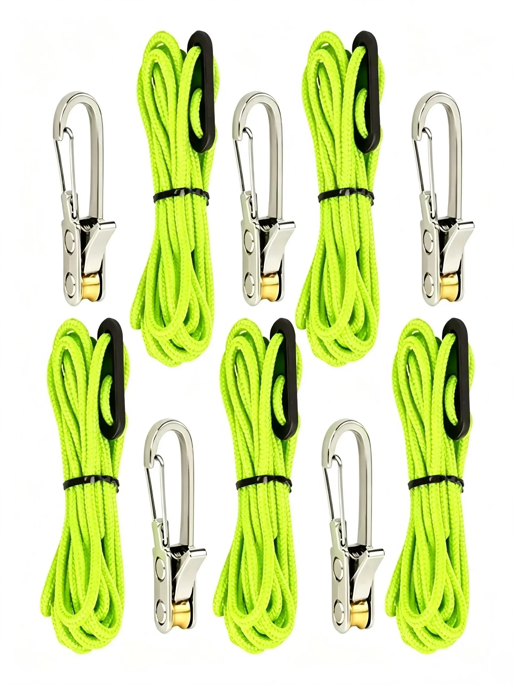 Roller Rope Tightener, Umbrella Rope Lock Hook, Adjustable Rope Tool, Outdoor Gear for Camping Tent, Rain Cover, Hammock Installation