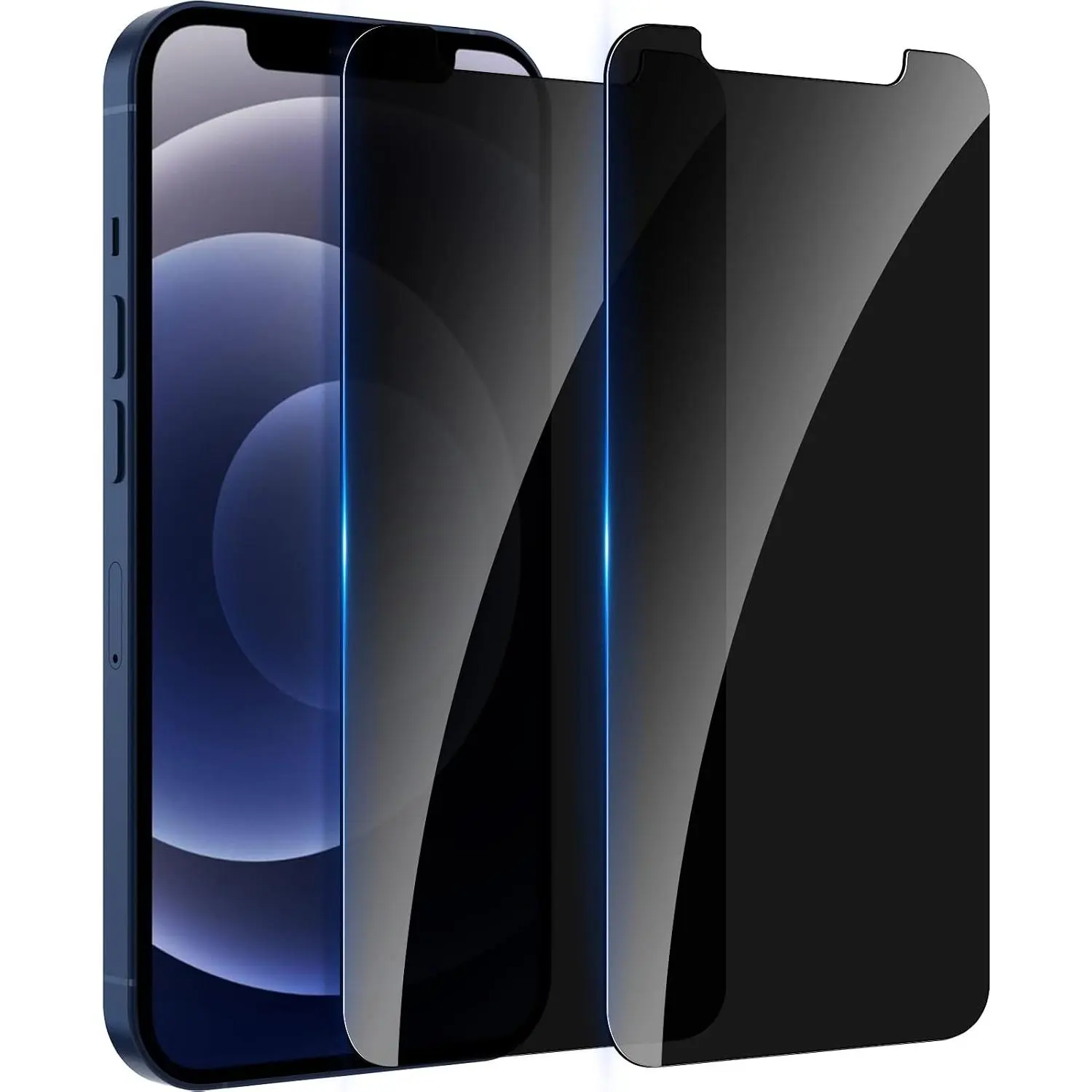 2-Pack Tempered Glass Screen Protector for iPhone 12/12 Pro 6.1inch (iPhone 12 -6.1inch), Transparent Phone Accessories, Anti-Spy, Shatterproof, Anti-Scratch, Shockproof, No Air Bubbles, Easy Installation, Fingerprint-Compatible