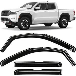 in- Incredibly Durable Rain Guards for  Frontier 2022-2026 Crew Cab,  Window Deflectors, Vent Window Visors, Vent Deflector, 4 count. - 622102