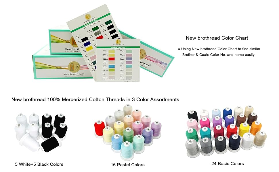 - 18 Options - Multi-Purpose 100% Mercerized Cotton Threads 50S/3 600M(660Y) Each Spool for Quilting, Serger, Sewing and Embroidery - 16 Variegated Colors
