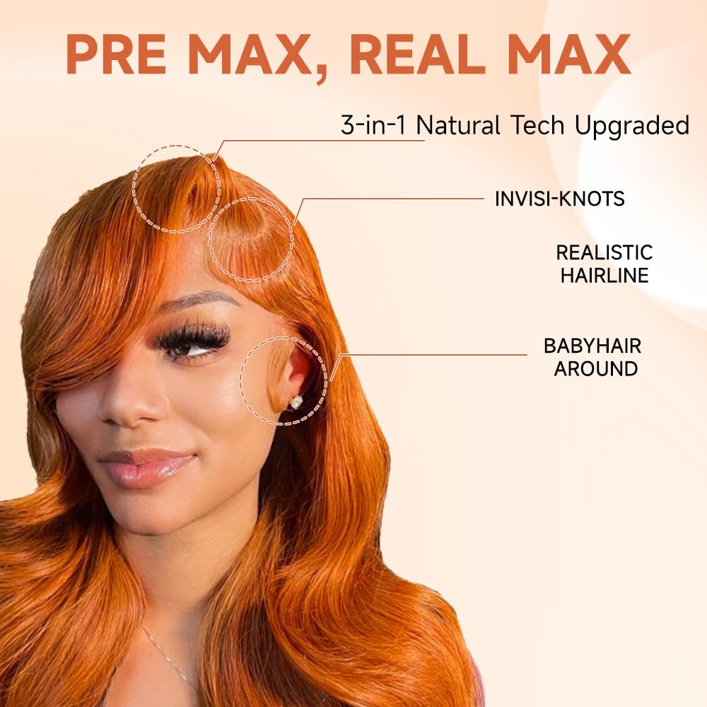 Ginger Lace Front Wigs Human Hair Pre Plucked 200% Density Hd Lace Front Wig 13x6 Ginger Orange Body Wave Lace Frontal Wigs Human Hair Ginger Lace Front Wigs Human Hair Pre Plucked 200% Density Hd Lace Front Wig 13x6 Ginger Orange Body Wave Lace Frontal Wigs Human Hair
