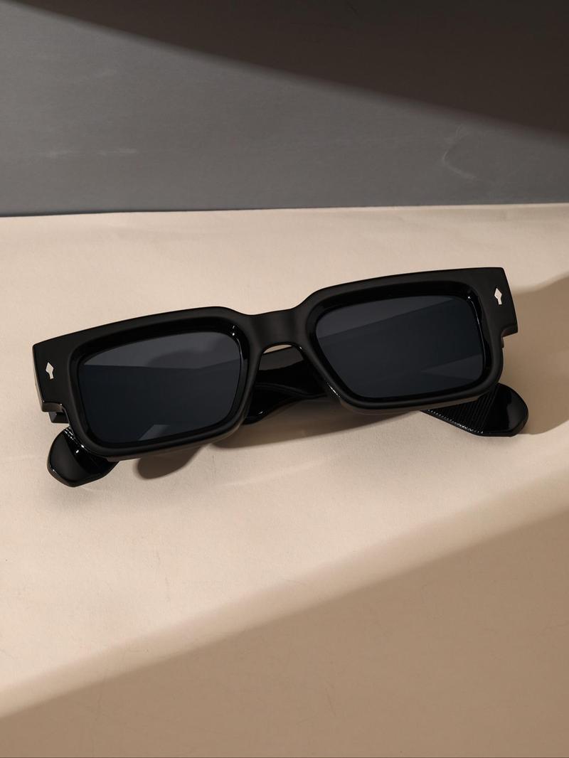 Unisex Fashionable Clear Square Frame Glasses, Trendy Casual Glasses for Everyday Use, Fashion Accessories for Outdoor Activities, Fashionable Frames Sunglasses