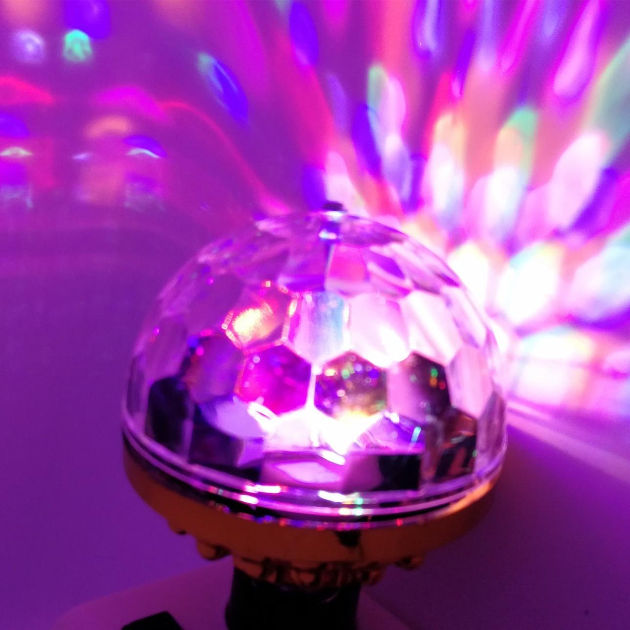 Indoor Atmosphere Light Colorful Golden Magic Ball - KTV Atmosphere Light Colorful Rotating Color Light Universal E27 Screw Mouth Light Bulb Flash Rotating Magic Ball Light,Christmas Indoor Ambient Light
