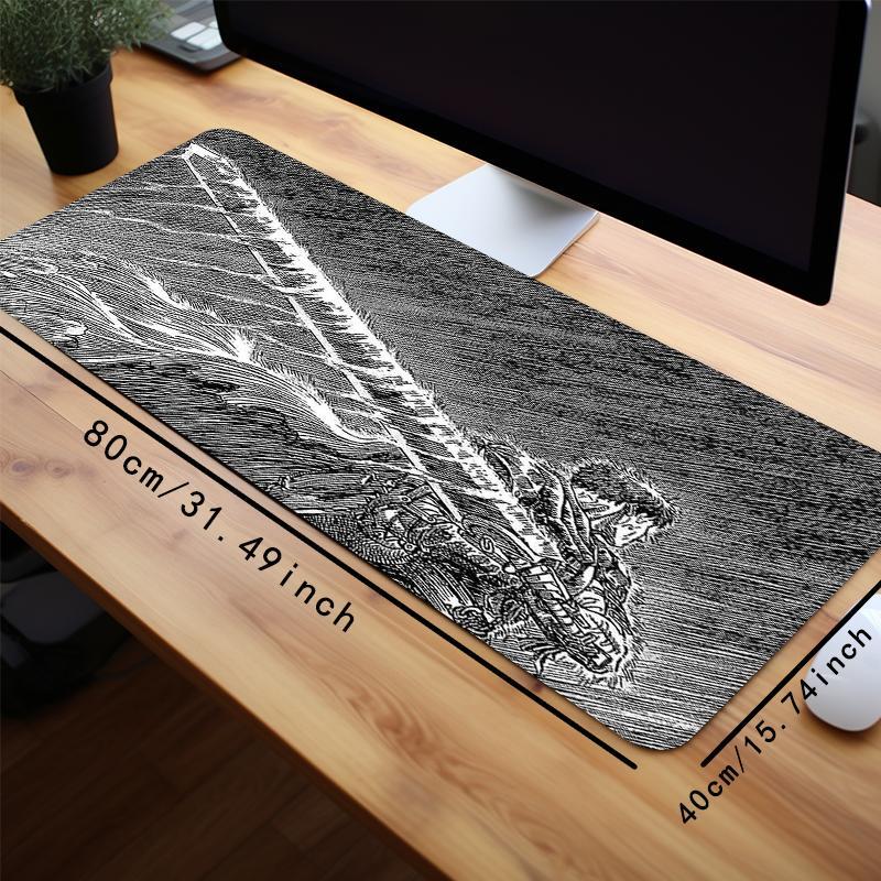 Creative Pattern Mouse Pad, Gaming Mouse Pad, Non-slip Rubber Base Stitched Edge Desk Pad for Laptop Desktop, Office Desk Accessories, Corporate Work Desk Accessories, Gaming Desk Accessory, Computer Desk Mat