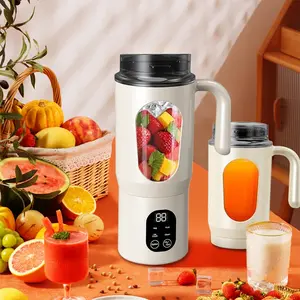 Rechargeable Portable Juicer, Small Juice Maker for Smoothies and Milkshakes, Smoothie Blender, Mini Ice Crusher, Travel Blender, 4 Modes, Digital Display, 580ML Capacity, Easy Clean, Home Kitchen Appliance, USB Charging Juicer