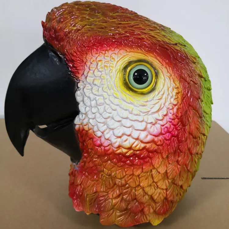 Parrot Latex Animal Head Mask Halloween Cosplay Costume Prop