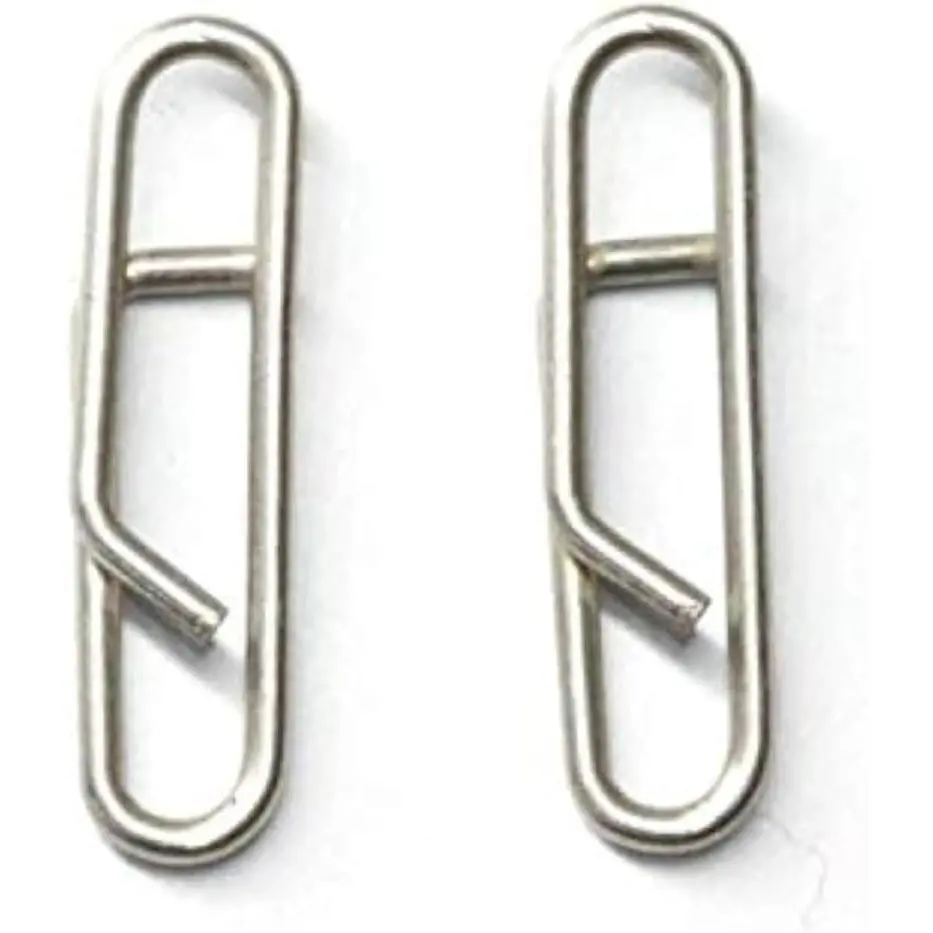 100pcs/pack Stainless Steel Power Clips Lure Clips Snaps Quick Change Fishing Lure Connector Kayak rifting Fishing Fast Snaps Spee Clips