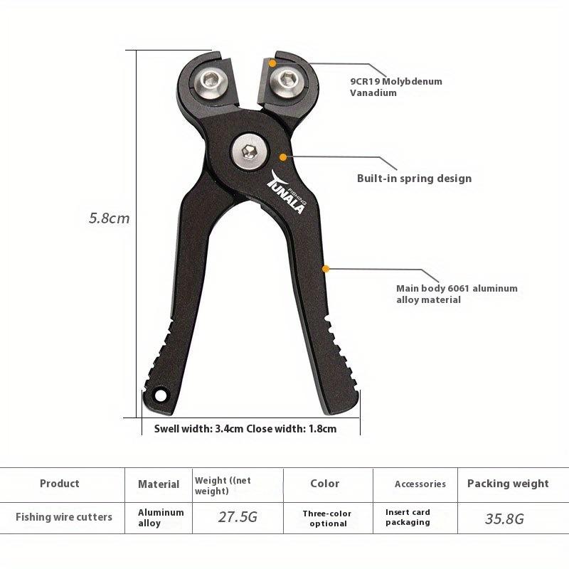[W] Mini Scissors for PE/ Carbon Lines, Portable Aluminum Alloy Fishing Line Clippers for Outdoor Use