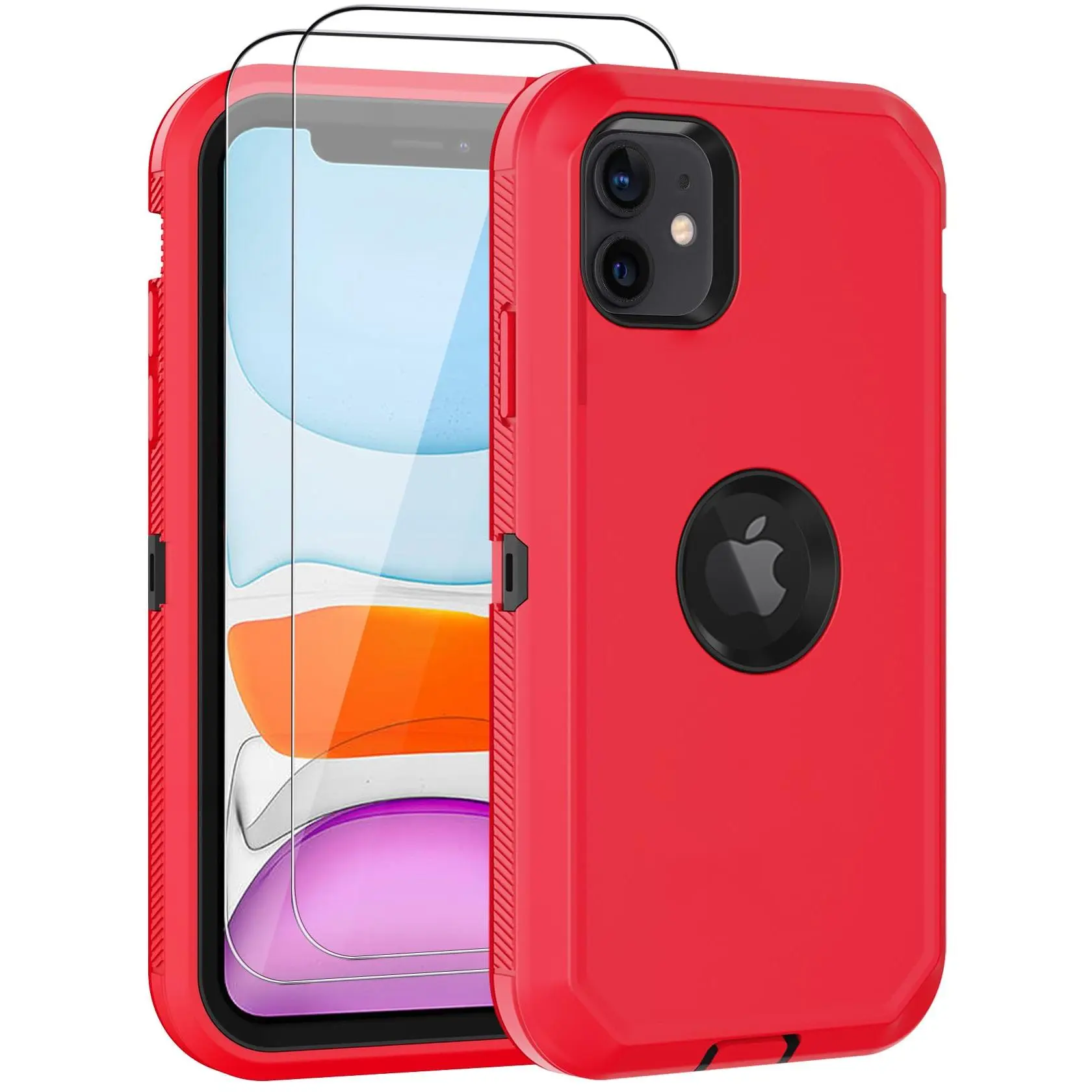 Red/Black with Screen Protector