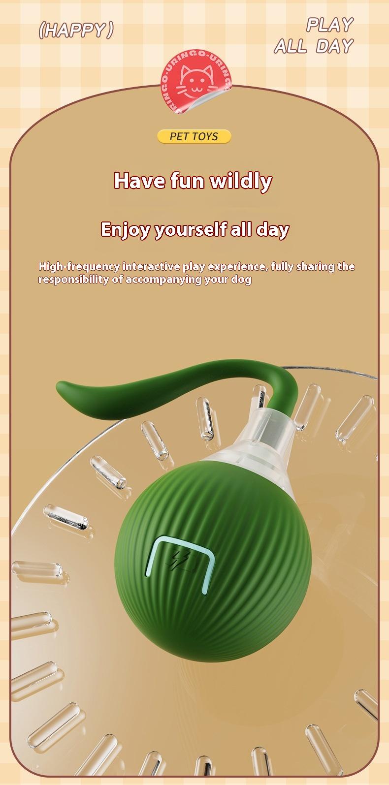 Interactive Cat Toy Ball Super Drive Cat Rolling Ball with Auto Shut Off & Wake-Up Features in Red Color for High-Energy Cats