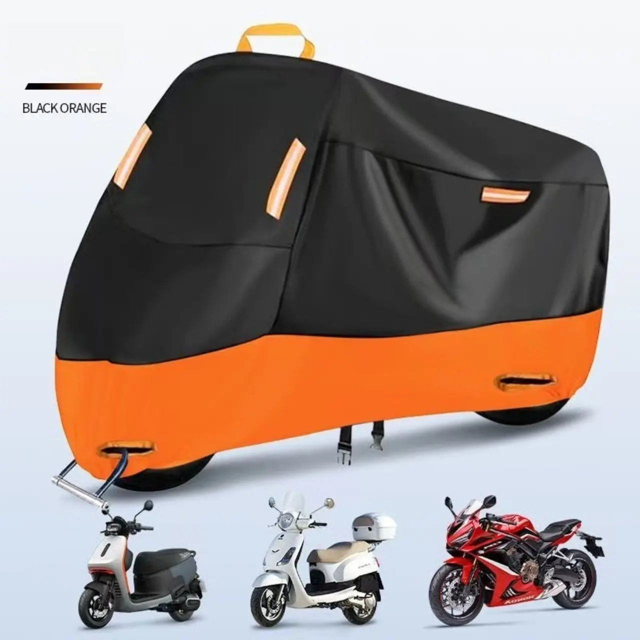 Motorcycle Cover, Electric Bike Cover, Motorcycle Accessories, Rainproof Sunscreen, Extra Thick 210D, Xxxl, Fits Bikes Up to 2.3m, Zhejiang Manufactured