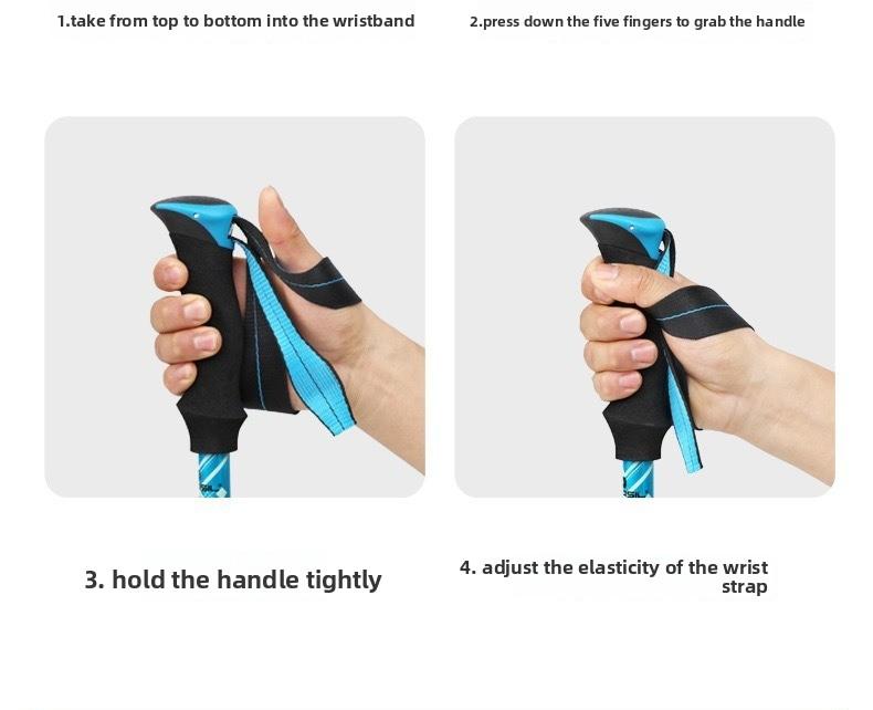 Outdoor T-shaped mountaineering stick Aluminum alloy ultra-short curved handle folding stick Off-road climbing Hiking Multifunctional cane Outdoor