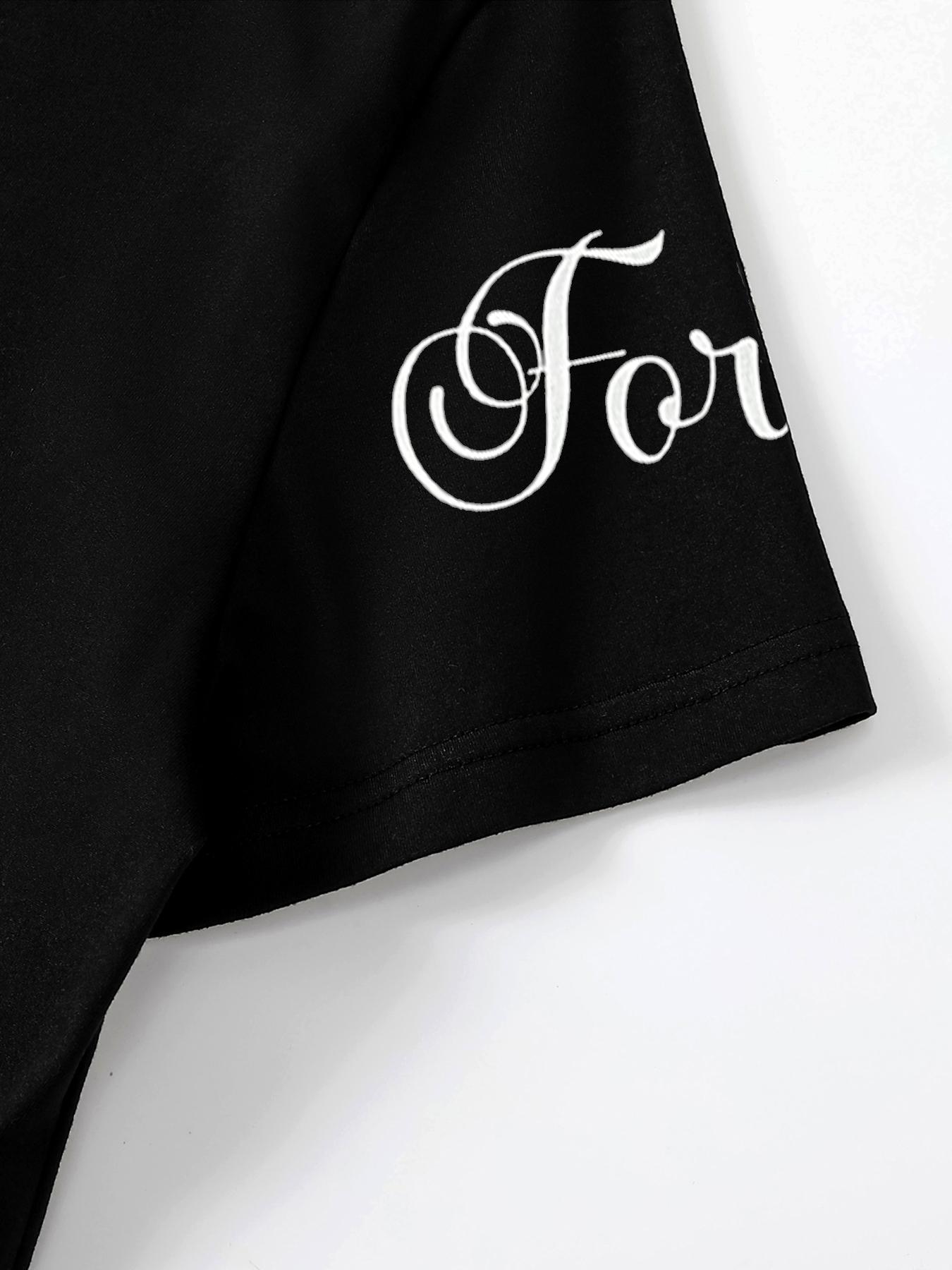 Men's Letter Print Loose Fit Sports T-Shirt, Sports Tee, Men's Graphic Shirts for All Season, Streetwear for Summer, Daily Wear, Athletic Sports Clothing