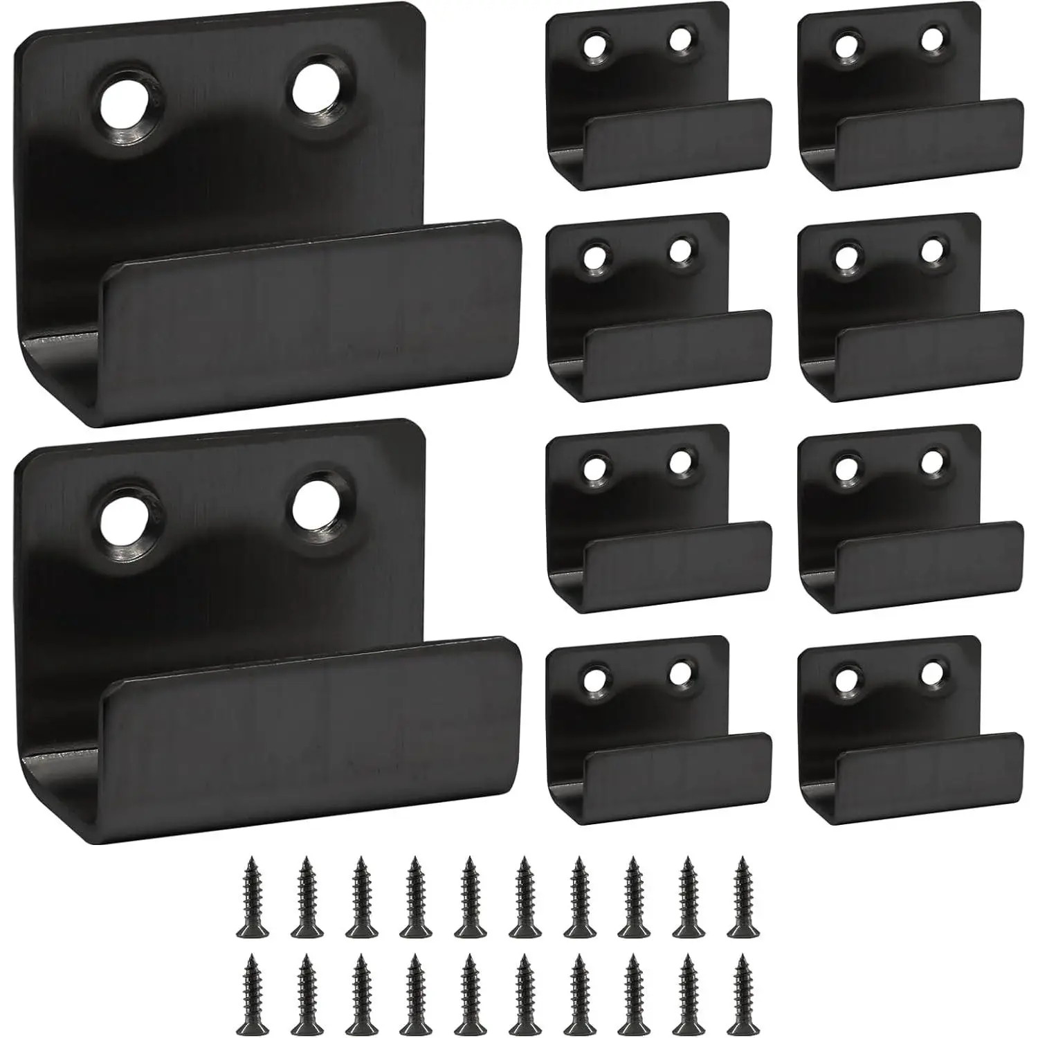 10Pack Tile Hanger Stainless Steel Wall Hanger Fastener Bracket, Wall Hook Picture Frame Fixing Brackets Hooks with Mounting Screws  Ceramic Tile Display(Inner Width 10mm/0.39")