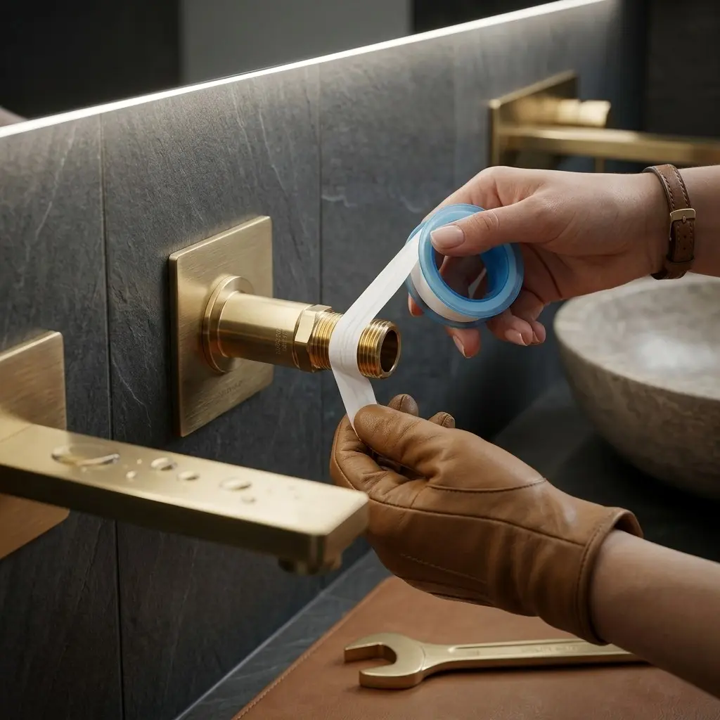 PTFE Thread Seal Tape, Waterproof Sealing Tape, Thickened, High Temperature Resistant and Corrosion Resistant Thread Sealing Tape for Water Pipes, Leak-Proof Wrapping Tape for Kitchen & Bathroom Gas Pipelines, Faucets and Hardware Joints, Sealing Thread T