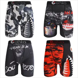 6 Pack Men Printed Swim Boxers, Soft Breathable Quick Dry Swimming Underwear with Elastic Wide Waistband, Stretchy Comfort Briefs for Beach Pool Hot Spring Daily Wear, Anti-fade Stylish Print Men’s Swim Underpants