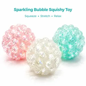 Simulated Ice Cube Squishy Toy| Extra Thick Feel Soft Squeeze Ball for Stress Relief, Colorful Jelly Ice Cube Sensory Fidget Toy, Anxiety Reduction Surprise Gift