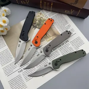 Outdoor Camping Pocket Knife Folding Fishing Knife, Daily Carry Hiking Climbing Tool, D2 Blade, Nylon Fiber Handle