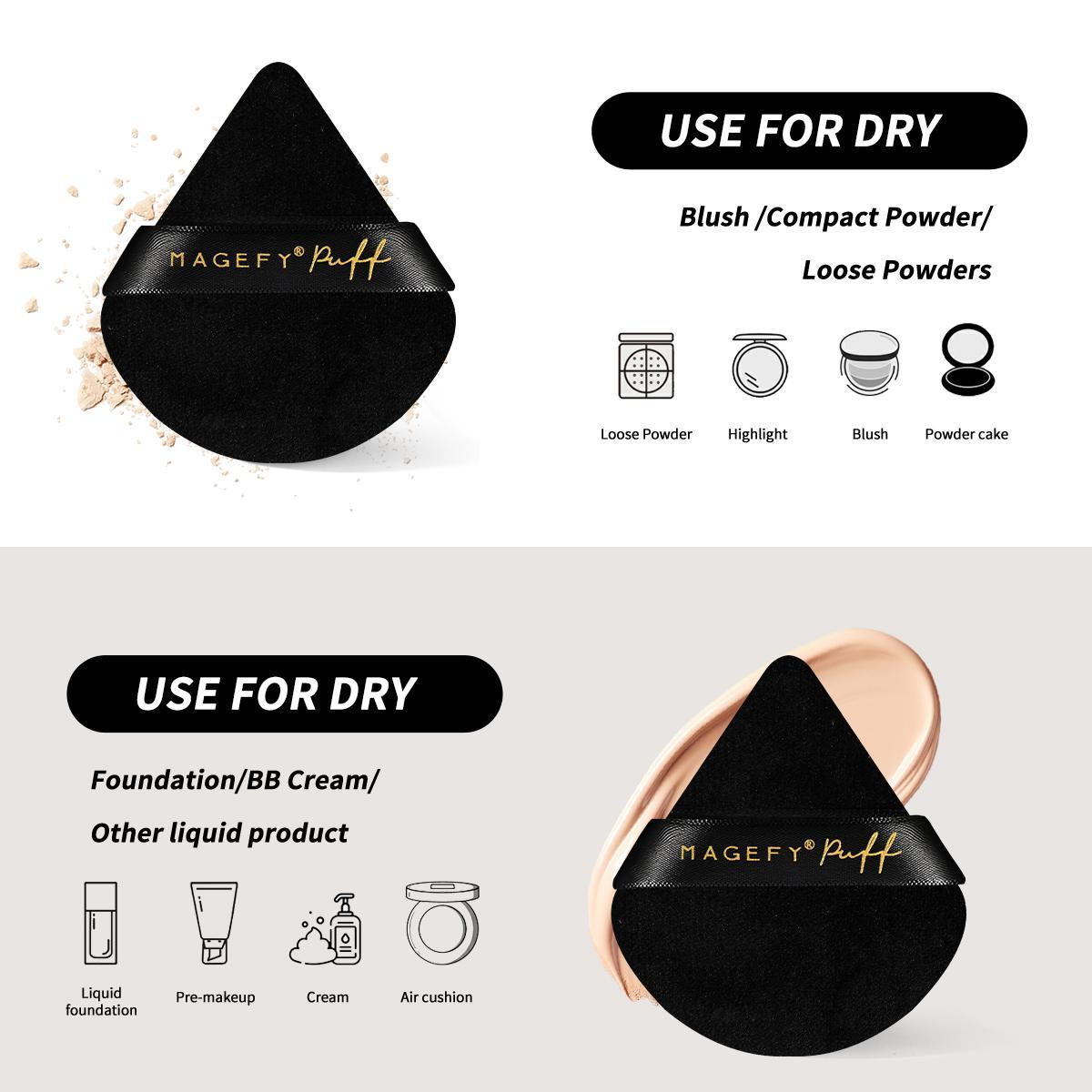 Triangle Shaped Powder Puff, 20pcs/set Soft Makeup Sponge Puff, Makeup Puffs, Beauty Sponges, Professional Facial Makeup Tool for Women & Girls, Cosmetic Tool