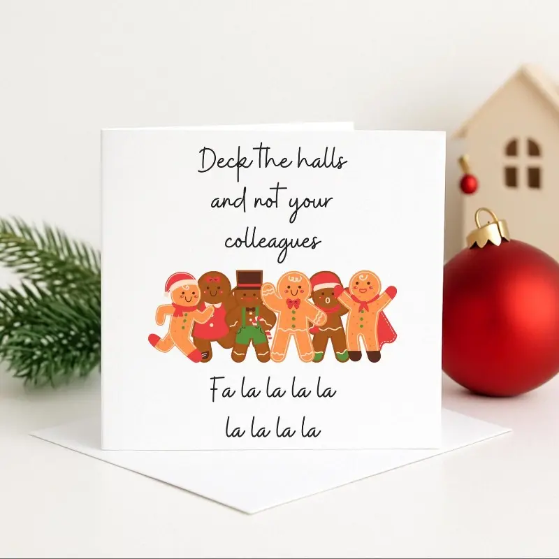 1pc Fun decorating the hall instead of your colleagues, Christmas star Christmas card, colleague Christmas card, joke Christmas, work Christmas card, funny Christmas card