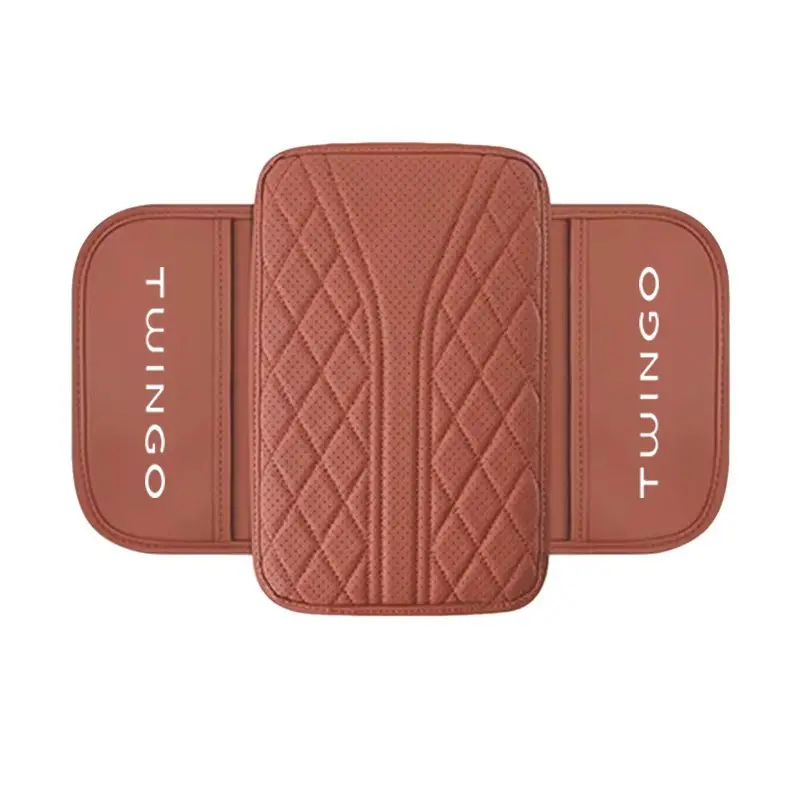 Renault Twingo Armrest Pad, Luxury Perforated PU Leather, Side Pocket Storage, Interior Upgrade Accessory, Stylish Gift for Car Enthusiasts