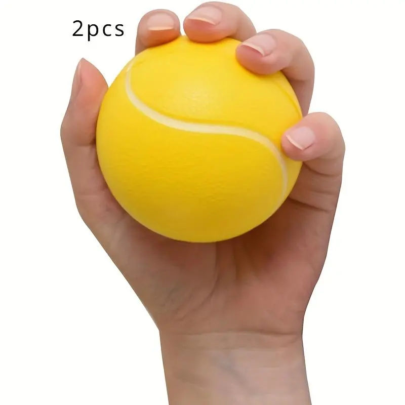 2pcs PU Sponge Solid Soft Ball, Smooth Surface Finger Exerciser, Grip Strength Ball, Hand Training Grip Ball