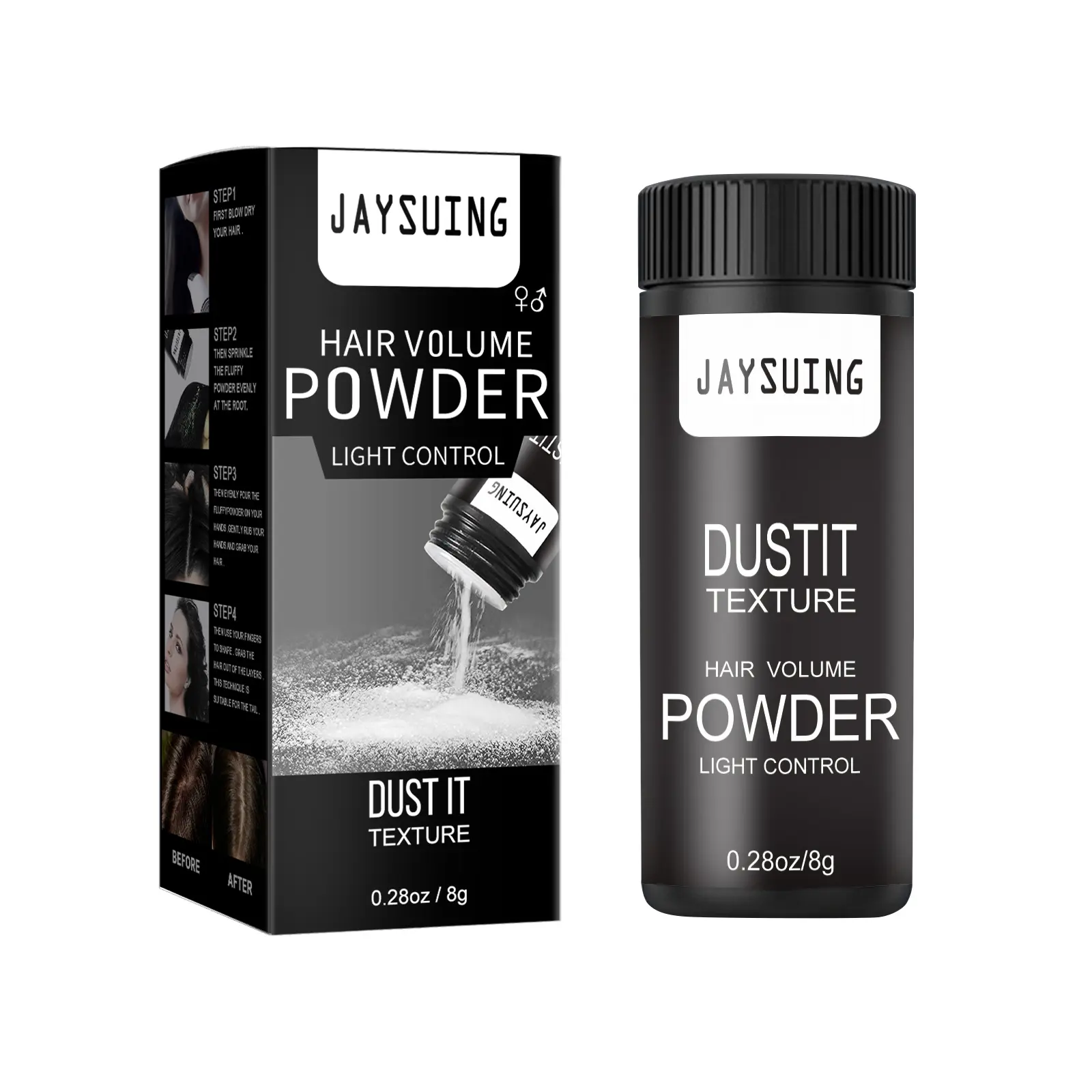 Jaysuing Hair Puff Powder, Men's And Women's Hair Styling Care Leave-In Fluffy Refreshing Gentle Puff Powder