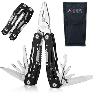 14-In-1 Multi-Function Pliers, Portable Safety Lock Pocket Knife, Ideal for Outdoor Survival, Camping, Gift for Father, Husband, Boyfriend