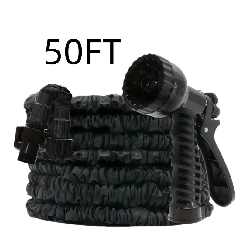 50FT Expandable Garden Hose, Water Pipe Flexible Hose with 7 Function Spray Nozzle for Watering Lawn Yard Garden Car Washing Pet Cleaning Easy Storage