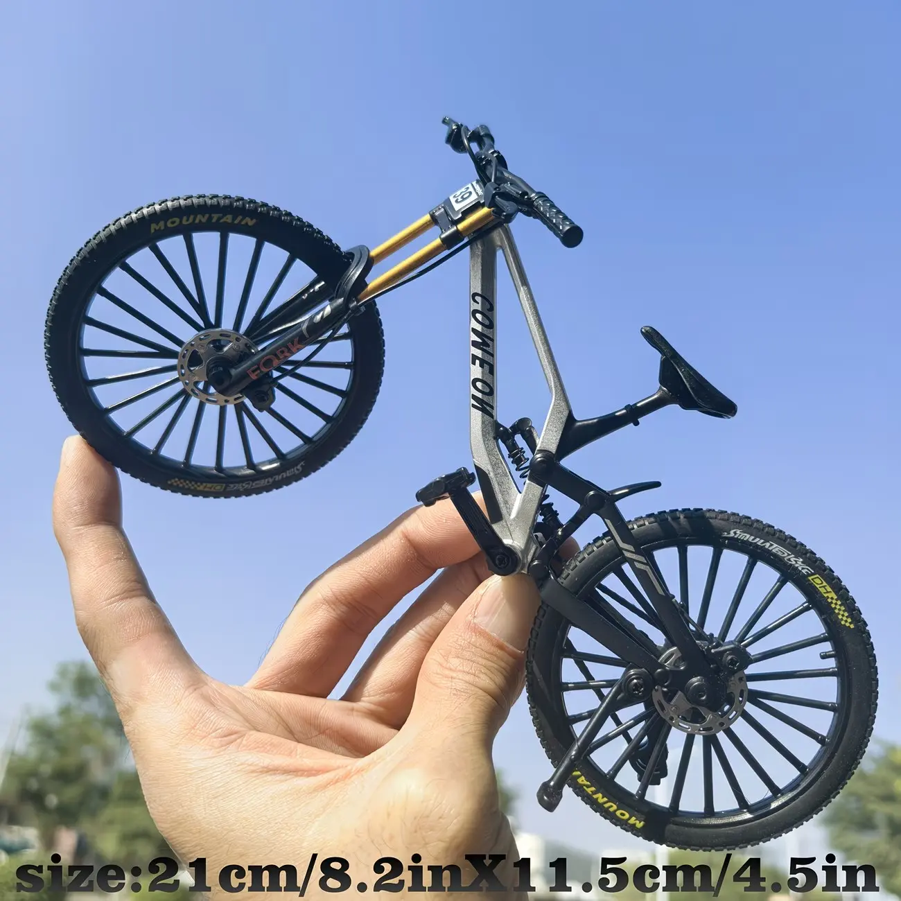 1:10 Scale Diecast Alloy Mini Bmx Mountain Bike Finger Model Toy, Desktop Decoration Craft, Ideal for Bicycle Enthusiasts, Kids, Boys, Girls