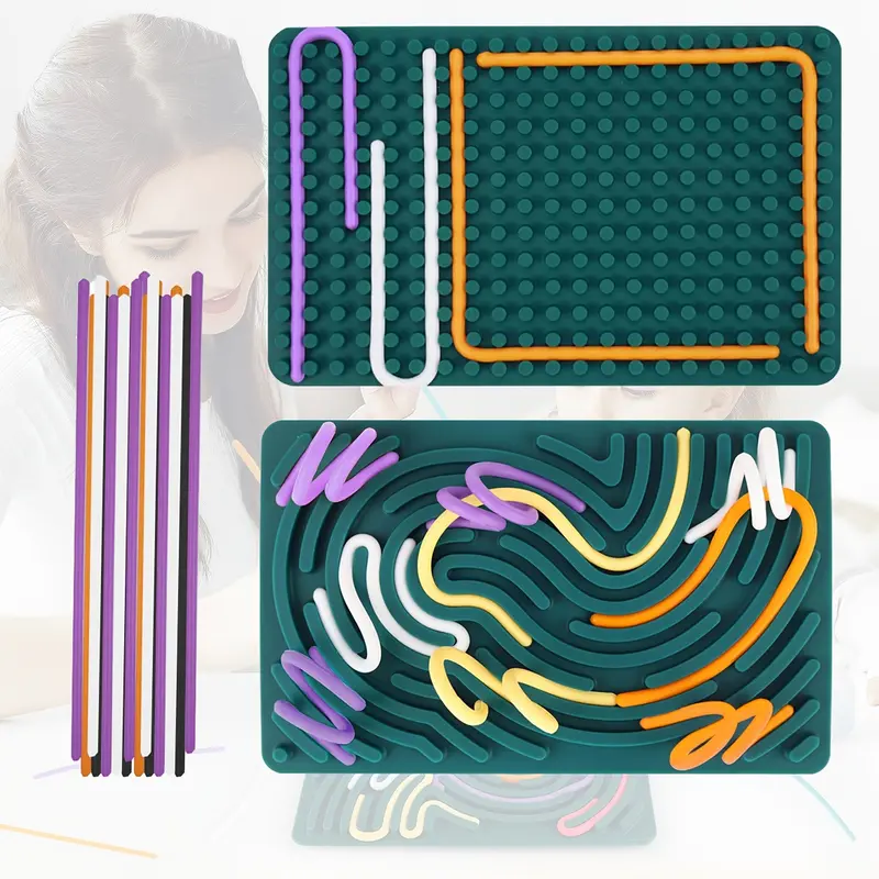 Silicone Fidget Toy, Box Sensory Activity Board Toy, Stres