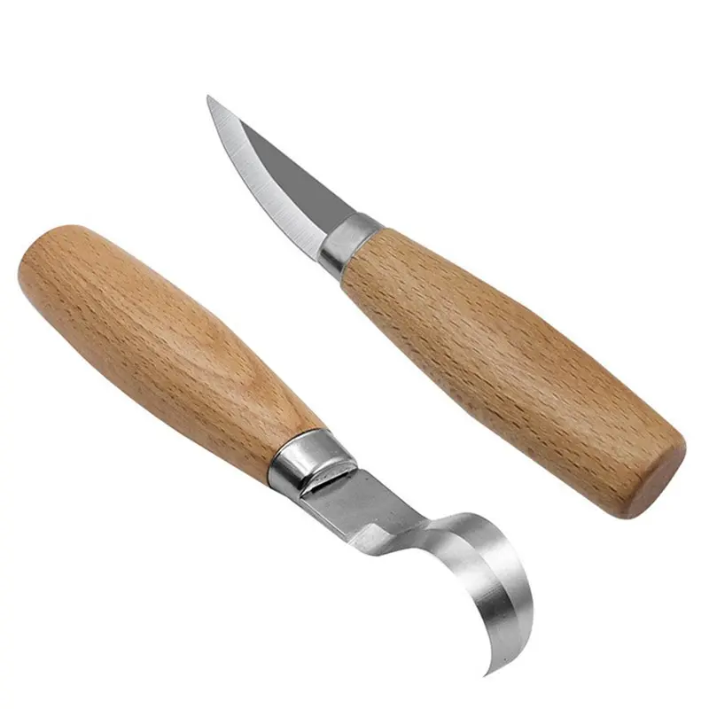 Wood Carving Knife Chisel Hook Knife Carving Tools Carpentry Tools Ergonomic Woodworking Spoon Durable Crooked Beginners Sculptural Professional