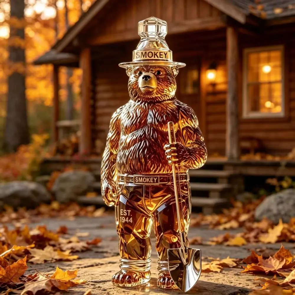 American Classic Character Ranger Bear Collectible Wine Bottle (Empty)