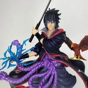 Naruto Anime Figurine, Ten Years Hundred Endurance Lightning Cutter Sasuke Assistant Model, Anime Akatsuki Resonance Series Statue Toy