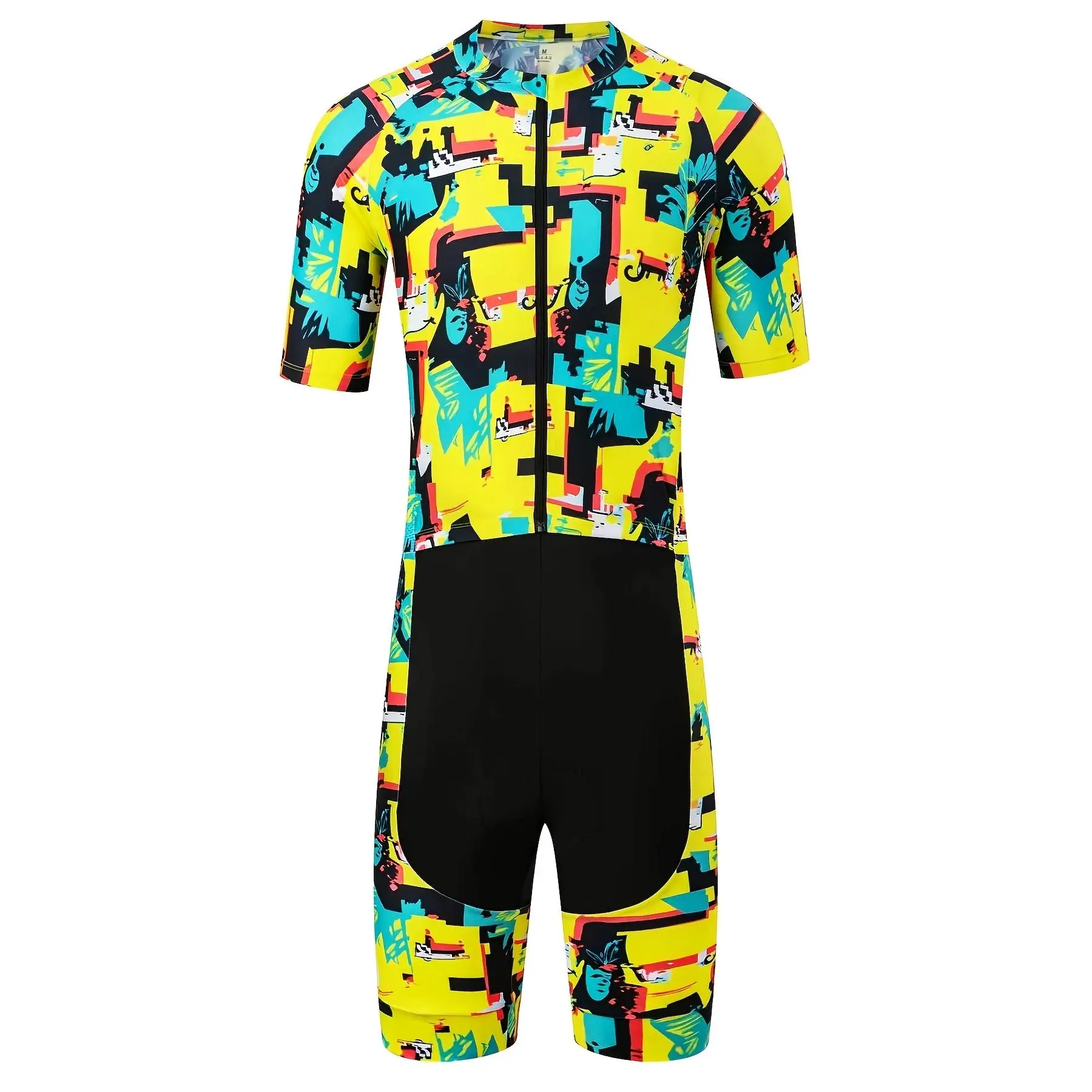 Men's road cycling training suit - Quick-drying, breathable, highly elastic and durable outdoor cycling and fitness all-in-one suit