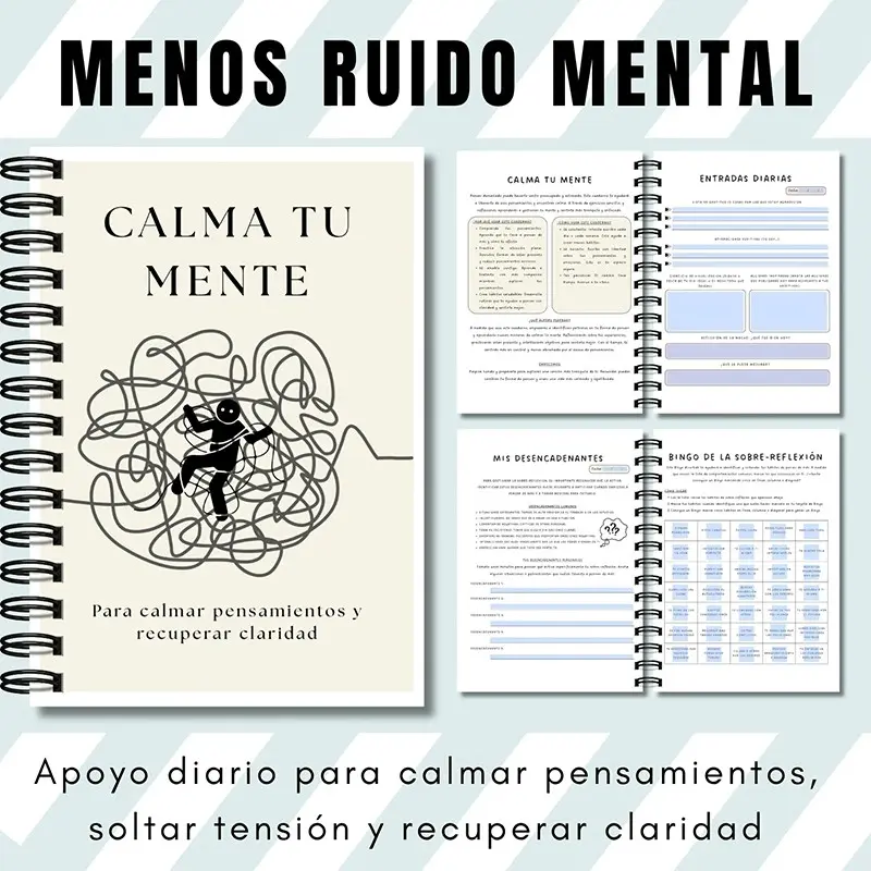 Healing Journal Notebook, Mindfulness Breathing Guide, Anxiety Relief Self-Reflection Coil Notebook, Calm Thoughts Diary