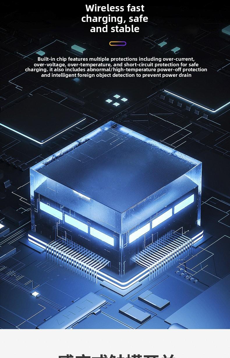 XXL Gaming Mouse Pad with Magnetic Wireless Charging, RGB Black Mousepad Desk Mat with 15W Fast Charger, Waterproof Laptop Writing for Office, Home, Gaming Desktop Accessory