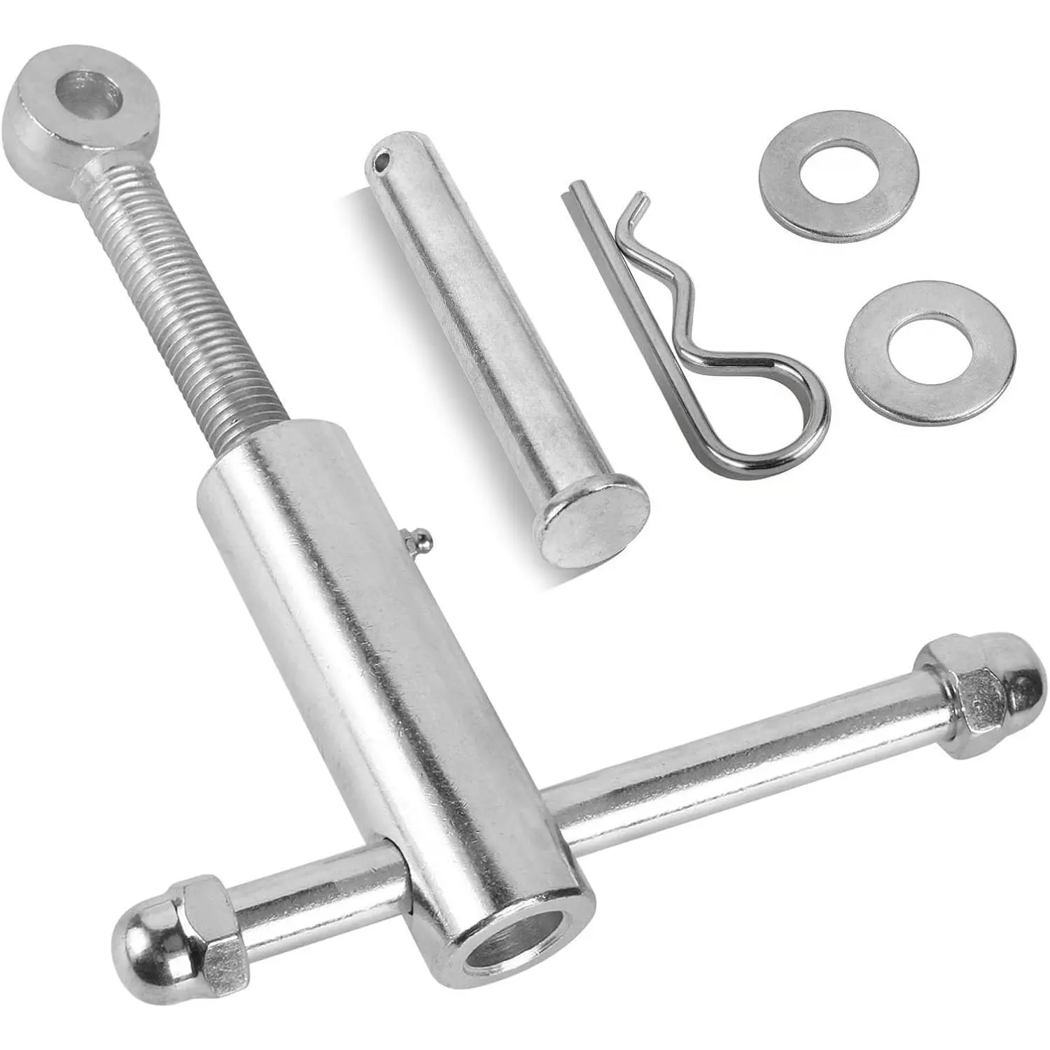 Tailgate Latch Assembly Replacement for Dump Truck Tailgate Closure, Silver Steel Tailgate Lock Truck Accessories
